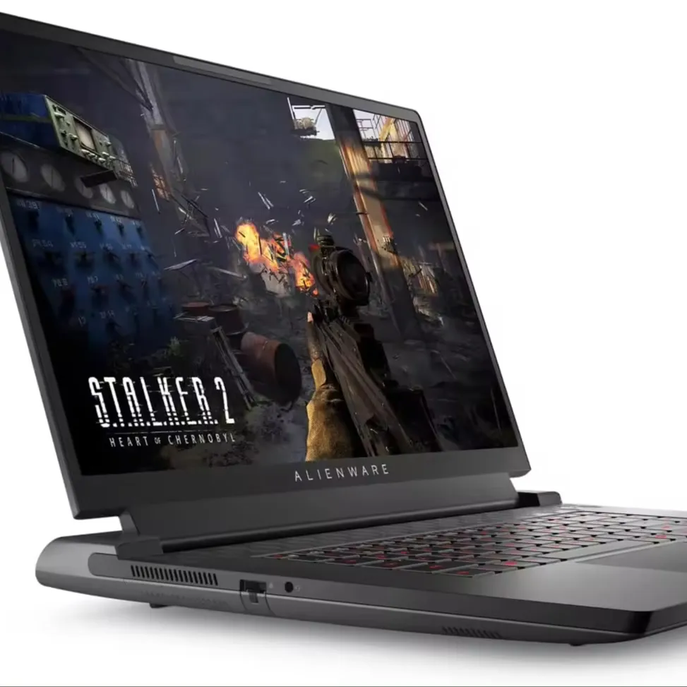 Dells Alienwares m17 R3 Laptop Gaming, Keyboard bahasa Inggris cahaya FHD 2.6GHz 64GB 1TB 2TB 17.3 inci