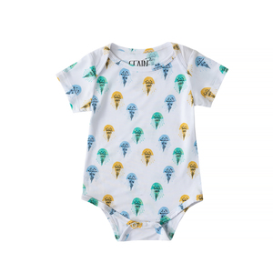 Conjuntos de Ropa de Verano para Bebés Niños y Niñas, Mono de Fibra de Bambú con Botones a Presión y Diseño Liso para Gatear - Product Image 1