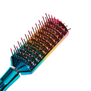 Brosse ronde colorée à dégradé de couleurs, grande, antistatique, pour le coiffage des cheveux, pour usage domestique - Product Image 2