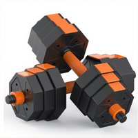 Ensemble d'haltères réglables octogonaux en ciment écologique pour l'entraînement de force et la remise en forme du corps entier