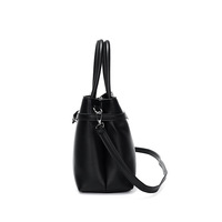 Tas Selempang Wanita Bentuk Trapesium Terstruktur dengan Dompet Senada, Tali Dekoratif, Penutup Ritsleting, Set Tas Tote Multi-Warna