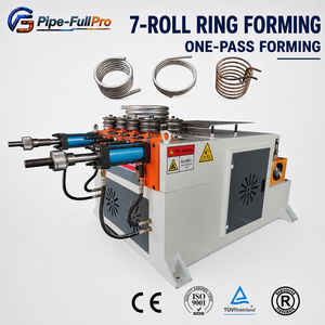 Máquina dobladora de anillos de tubería CNC de 7 rodillos fácil de operar con controlador inteligente y conformado en una sola pasada - Product Image 1