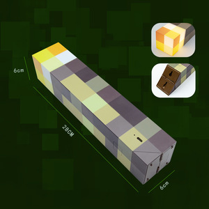 Lampe de nuit <span class=keywords><strong>Minecraft</strong></span> Pixel Torch - Lampe LED rechargeable avec compartiment de rangement (28 cm) pour la décoration de la salle de jeu et de la chambre à coucher - Product Image 3