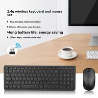 Ordinateur de bureau ultra-fin pleine taille avec clavier et souris sans fil USB 2.4G
