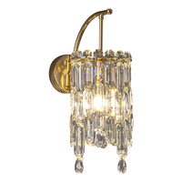 Applique murale LED en verre de fer de luxe de style moderne avec commande par interrupteur pour l'éclairage de la chambre à coucher, du salon et du couloir