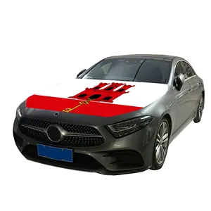 Affordable National Car Hood Cover Flag Gibraltar Car Engine Cover Flag Factory Direct Selling Polyester Fabric
