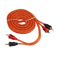 Câble RCA audio et vidéo de voiture de haute qualité, câble RCA de voiture rouge à paire torsadée de 5M
