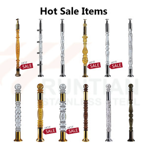 Pleksi Merdiven korkulugu nội thất pha lê PMMA Acrylic cầu thang chiếu sáng kính lan can tay vịn - Product Image 2