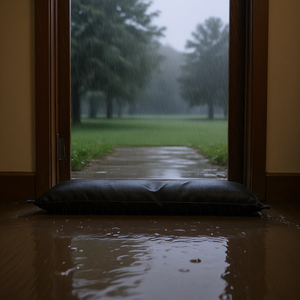 Barrière anti-inondation sans sable, sacs de sable absorbants 10 x 0,7 pieds, réutilisables, pour la prévention des inondations et la protection des portes - Product Image 2