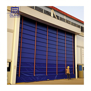 <span class=keywords><strong>2025</strong></span> gấp lên cửa bên ngoài tốc độ cao-Thiết kế xếp chồng PVC cho ngoại thất thương mại, cửa trập lăn không thấm nước cho nhà máy - Product Image 1