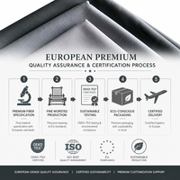 Tissu en laine fine et viscose certifié GRS, design durable, 210g, anti-boulochage, résistant