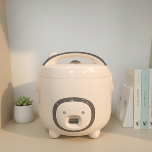 Mini Plastic Rice Cooker With Paddle Aluminum Inner Pot 1.1-2L Capacity Portable Household Kitchen Appliance Mechanical <b>Timer</b> Co - Product Image 1