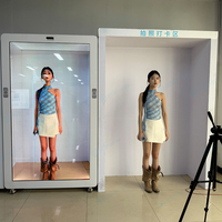 Pantalla LCD Transparente Ultrafina de 21.5, 32, 43, 55, 65, 75 y 86 Pulgadas, Caja Holográfica 3D, Pantalla Publicitaria para Exhibición en Comercios