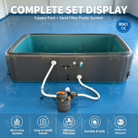 CE Großer Rechteckiger Aufblasbarer Swimmingpool aus Laminiertem PVC für Garten und Familie, Luftdichter Aufblasbarer Pool für den Außenbereich
