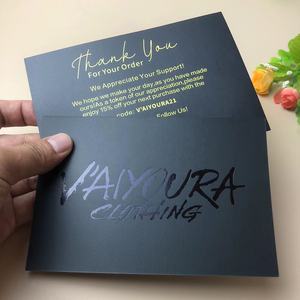 Özel lüks 4x6 siyah folyo iş hediye sonrası kartları online alışveriş için sipariş kartı teşekkür ederim - Product Image 5