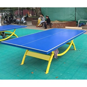 Double <b>Rainbow</b> Outdoor Ping Pong Table 18Mm <b>Top</b> SMC Material Durable Freestanding For Outdoor Entertainment - Product Image 2