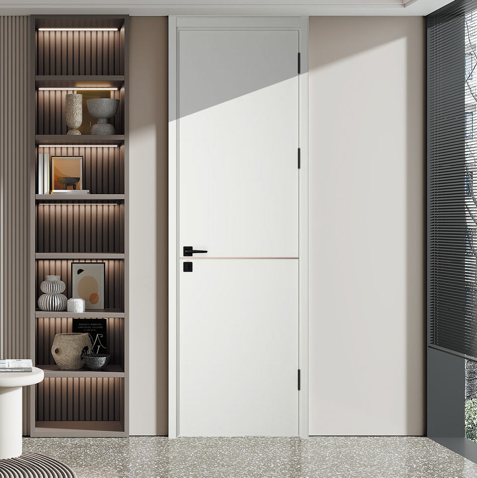Direct Sales Waterproof Interior Sliding Door PVC Wooden Design with ...