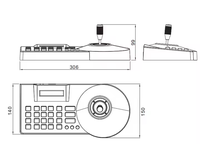 OEM ODM Sistema de Seguridad CCTV IP de Alta Velocidad con Control POE Analógico Cámara Domo Monitor de Red PTZ Joystick Controlador de Teclado