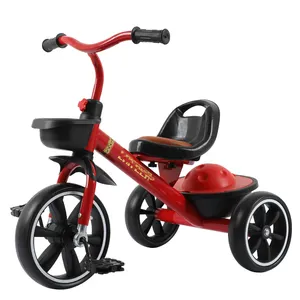 2023儿童3轮儿童三轮车卢比简单迷你儿童自行车三轮车女婴男童带可爱后篮