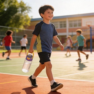 Botella de <span class=keywords><strong>Agua</strong></span> Deportiva Tritan de Boca Ancha, Libre de BPA, a Prueba de Fugas, de Plástico SK PCTG de Pared Simple, para <span class=keywords><strong>el</strong></span> Regreso a Clases, Venta al por Mayor de Fábrica - Product Image 2