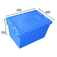 WT pièce de rechange robuste grand imbriqué Durable fourre-tout stockage de caisse alimentaire empilable en plastique chiffre d'affaires boîtes de déménagement couvercle