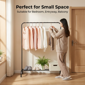 <span class=keywords><strong>Porte</strong></span>-<span class=keywords><strong>manteau</strong></span> et étagère de rangement en métal pour la maison, idéal pour balcon et chambre - Product Image 3