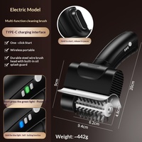 Nettoyeur de barbecue électrique, brosse à barbecue rotative à couple élevé, brosse à barbecue sans fil rechargeable 50W en acier inoxydable