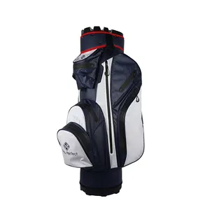 JunYuan Nylon Golf Cart Bag Leather Customized GOLF CADDIE BAG Nylon Material Origin golf cart bag