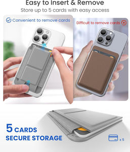 Porte-cartes magnétique à rabat unique en cuir, design créatif compatible avec les étuis de téléphone Apple 16 <span class=keywords><strong>MagSafe</strong></span>. - Product Image 4