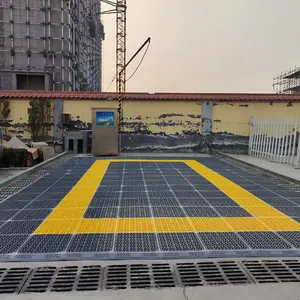 Tapis de sol à emboîtement pour garage PP Protection de l'environnement Salle de lavage Drainage Carrelage de sol à emboîtement antidérapant