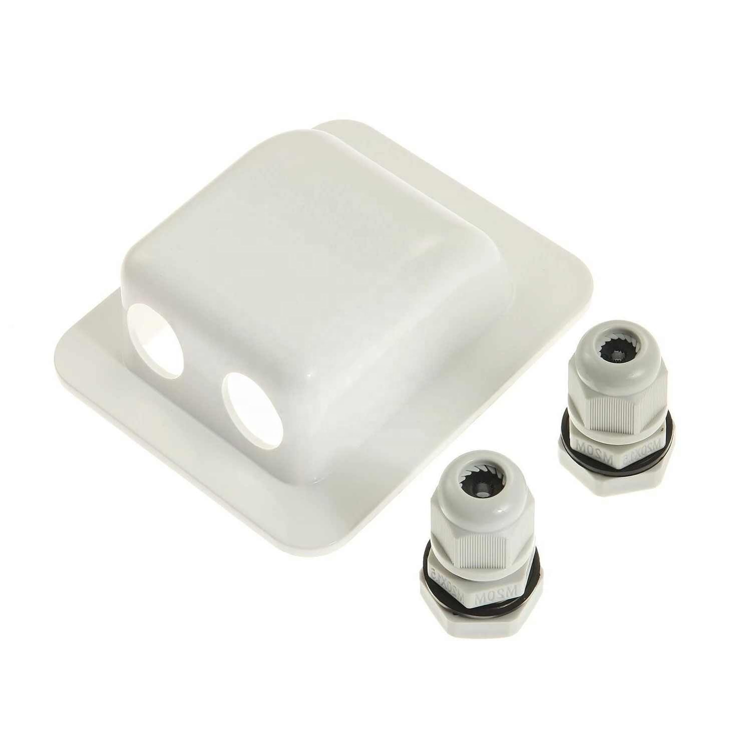 Waterproof ABS Junction Box Double Cable Entry Gland for RV Solar Panel Motorhomes Campervans Caravans Boats