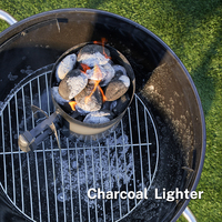 HOMFUL démarreur de feu de charbon de bois de luxe robuste démarreur de charbon de bois de barbecue démarreur de cheminée de charbon de bois