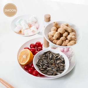 Assiettes à gâteaux créatives et personnalisées pour le thé de l'après-midi, blanches, à 3 niveaux, pour desserts et brochettes - Product Image 3