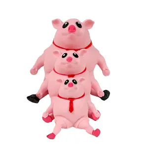 Sıcak satmak toptan fabrika doğrudan 3 boyutları Squishy sıkmak pembe domuz oyuncak çocuklar ve yetişkinler için stres giderici