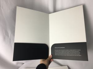 Dossier de présentation de <span class=keywords><strong>documents</strong></span> A4 personnalisé dossier de fichiers avec poche logo fente pour carte de visite - Product Image 3