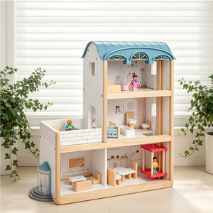 <span class=keywords><strong>Maison</strong></span> <span class=keywords><strong>de</strong></span> poupée durable avec accessoires 39x15x42cm <span class=keywords><strong>Jouet</strong></span> pour enfants <span class=keywords><strong>de</strong></span> 2 à 7 ans Jeu d'imitation Éducatif Logo personnalisé OEM ANNA & BECK - Product Image 3