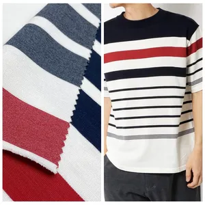 ผ้าไนลอนเรยอนหนาสำหรับเสื้อยืด<span class=keywords><strong>โปโล</strong></span>ผ้าถักลายทางวิศวกรรมย้อมสี - Product Image 1