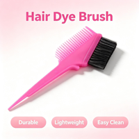 Brosse à teinture pour cheveux 2 en 1, peigne applicateur de teinture en plastique, manche long, poils doux, outil de coloration pour salon de coiffure, bricolage