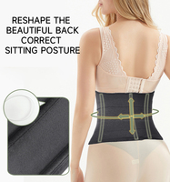 Corset amincissant à deux ceintures avec logo personnalisé pour femmes gaines de corsage désossé en acier avec double ceinture pour l'entraînement de la taille