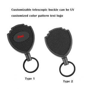 Porte-clés rétractable en acier inoxydable avec logo personnalisé, porte-badge métallique, porte-badge d'identification - Product Image 6