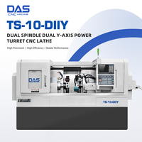 Torno CNC de doble husillo y doble eje Y con torreta motorizada DAS de buena calidad TS-10-DIIY