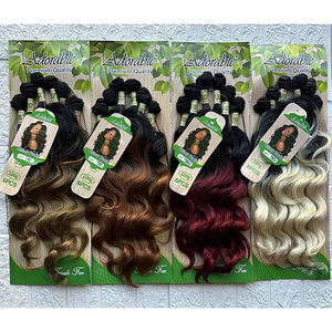 All'ingrosso a buon mercato <span class=keywords><strong>Remy</strong></span> Body 6 pz capelli sintetici con chiusura 18 "20" 22 "in un pacchetto - Product Image 2