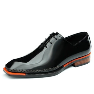Scarpe di cuoio formali di affari. Intero pezzo di vacchetta da uomo. Di fascia alta Feel.br sushed Color. Superficie lucida. Scarpe fatte <span class=keywords><strong>a</strong></span> mano in vacchetta - Product Image 4
