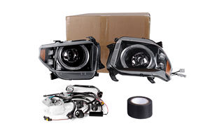 נקודה דו-led מקרן פנסים עבור 2014-2021 toyota טונדרה אביזרים טנדר טנדר אוזניות הרכבה עם אורות בפינה השמאלית - Product Image 2