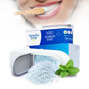 China Wholesale Customized Label 7 Days White Organic Tooth Whiten Mint Flavour Teeth Whitening Powder Private Logo With Case