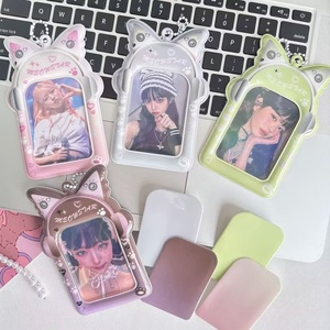 Nouveau <span class=keywords><strong>porte</strong></span>-cartes pour étudiant, design casque audio et chat, avec pochette photo 3 pouces pour cartes de collection, pendentif, <span class=keywords><strong>porte</strong></span>-cartes de grande valeur - Product Image 1