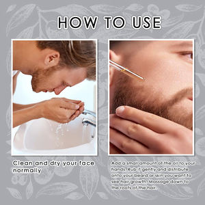 Huile à barbe naturelle au jojoba avec logo personnalisé pour hommes, végane, à base de chanvre et d'argan, en gros, pour la croissance des cheveux et de la barbe - Product Image 5