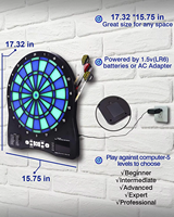 Win.max Professionelles Plastik-Sicherheits-LED-Display Smart Arcade Dart-Spiel mit 50 zusätzlichen Spitzen
