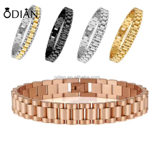 Odian Haute Qualité 15mm Large Bracelet De Montre Bracelets Titane En Acier Inoxydable Bijoux Chaîne Lien Montre Bracelet Chaîne Bracelet - Product Image 2