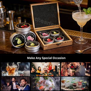 Maßgefertigtes Whiskey-Räucher-Set mit 4 Natürlichen Holzchips-Aromen, Cocktail-Räucher-Set, Ideales Geschenk für Männer, Väter, Whiskey-Cocktail-Liebhaber, Bar - Product Image 5